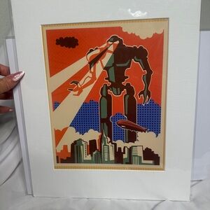 WATCH VIDEO city robot, art print, live art